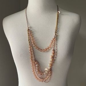 J. Crew Rose Gold Layered Ribbon Necklace